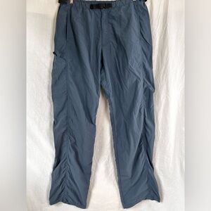 Patagonia Men L Gi II Nylon Belted Hiking Trail Camp Lightweight Pant Blue 55025